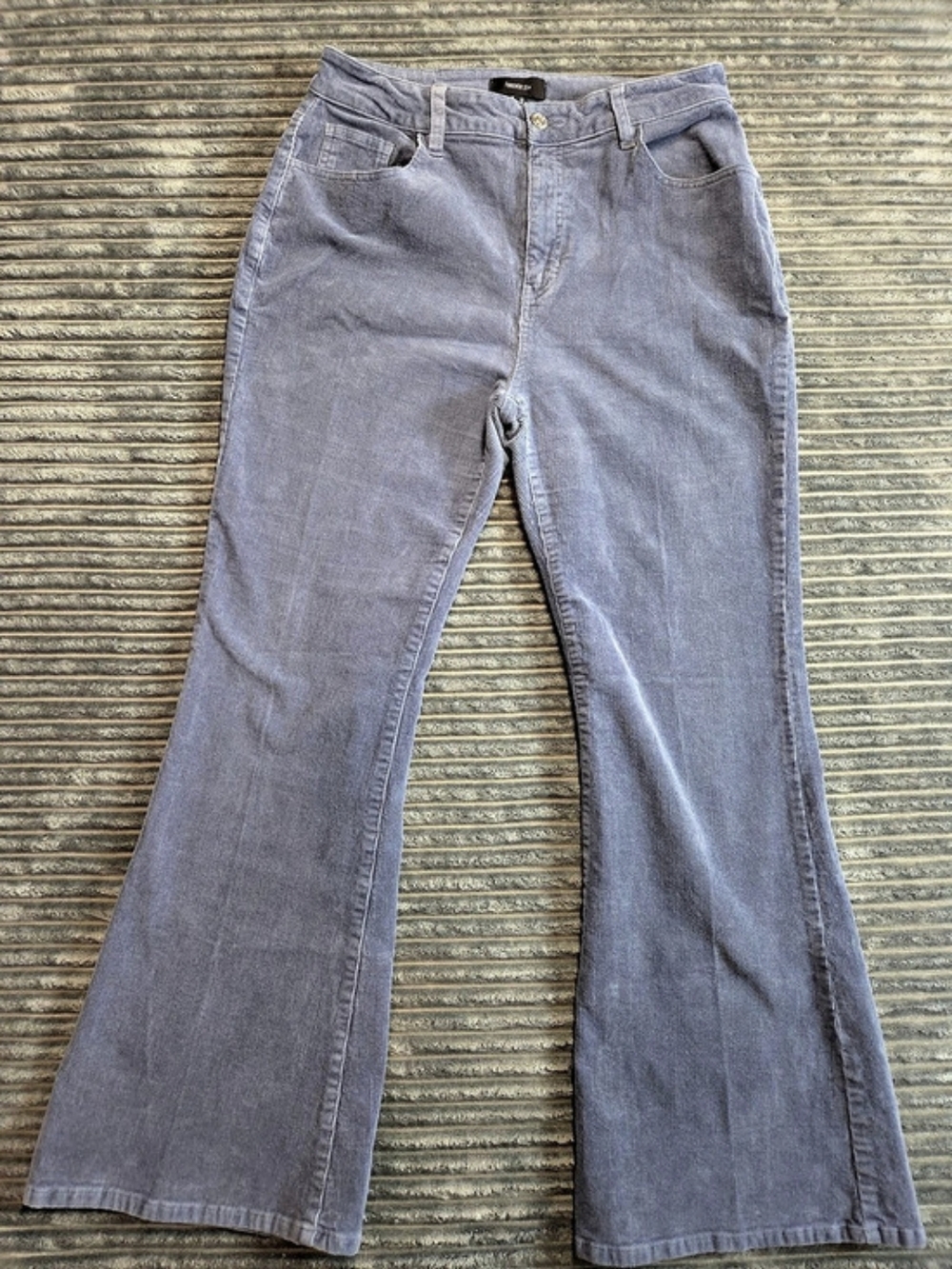 Forever 21+ Women's Flare Corduroy Pants Blue Size 12 Like New